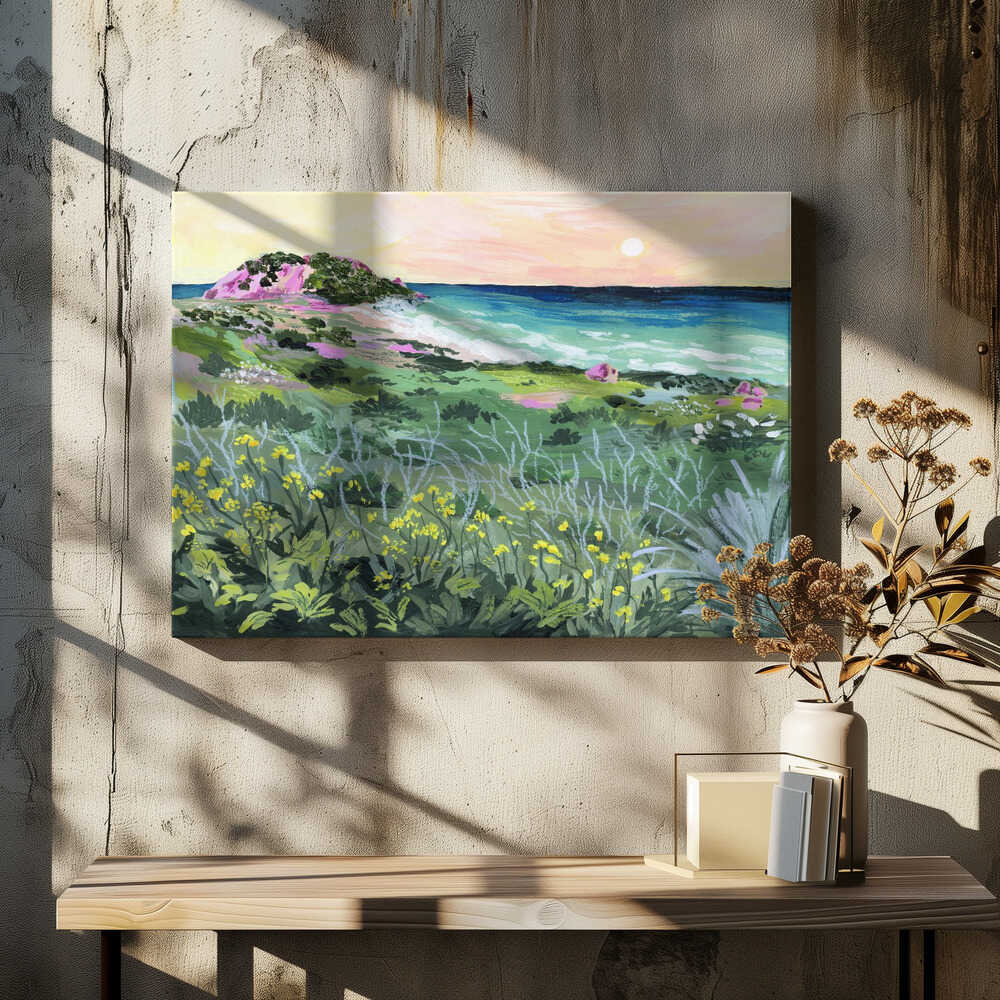 Wild Coast Sunset, arte de Sarah Gesek
