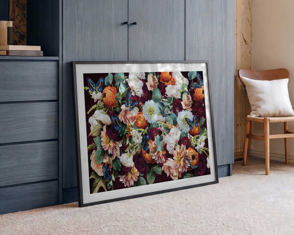 Lush Floral Butterflies, arte de Sue Skellern