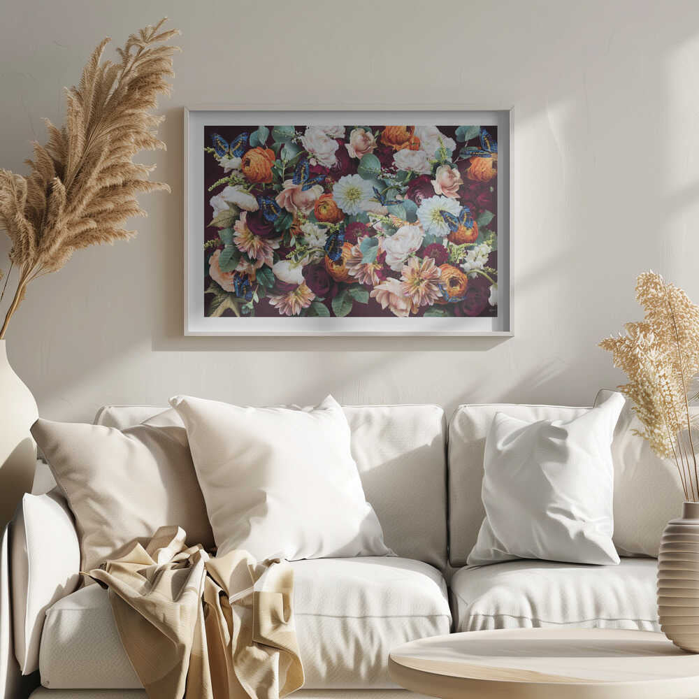 Lush Floral Butterflies, arte de Sue Skellern
