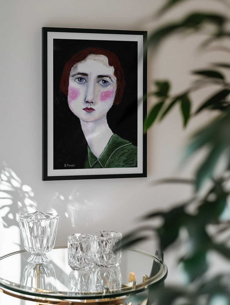 Mysterious Woman In Green, arte de Sharyn Bursic