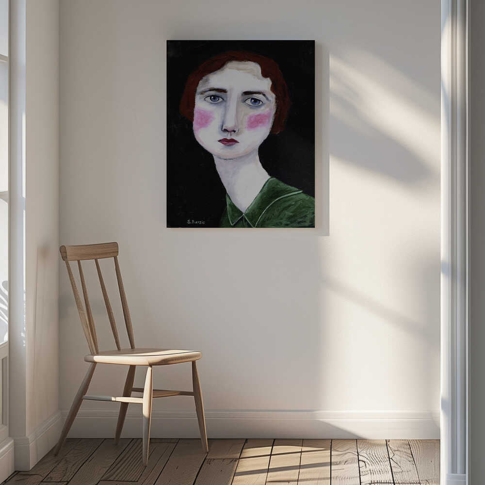 Mysterious Woman In Green, arte de Sharyn Bursic
