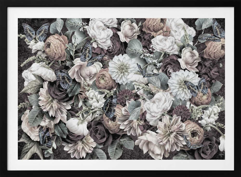 Romantic Dark Blooms, arte de Sue Skellern
