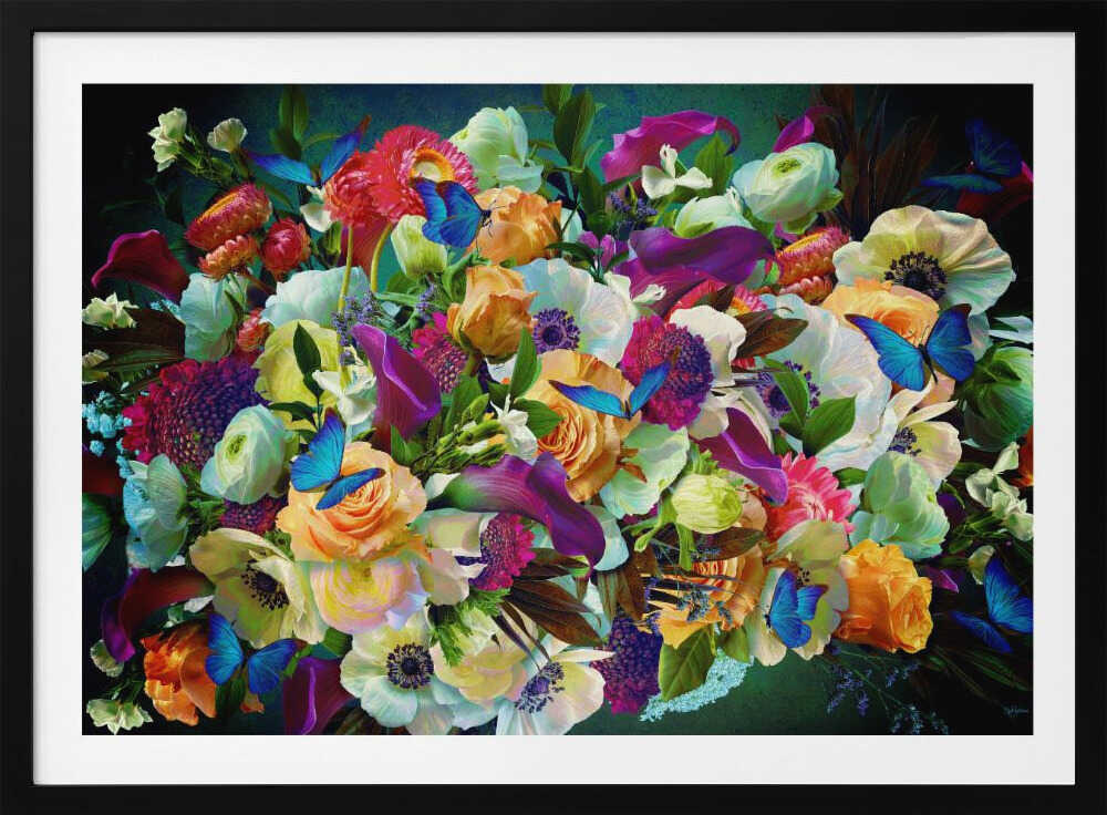 Vibrant Butterfly Bouquet, arte de Sue Skellern