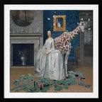 Elegant Lady and Giraffe, arte de Sue Skellern