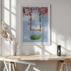 Whimsical Rabbit Swing, arte de Sue Skellern