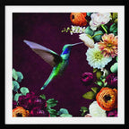 Vibrant Floral Hummingbird, arte de Sue Skellern