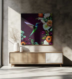 Vibrant Floral Hummingbird, arte de Sue Skellern