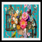 Vibrant Floral Aviary, arte de Sue Skellern