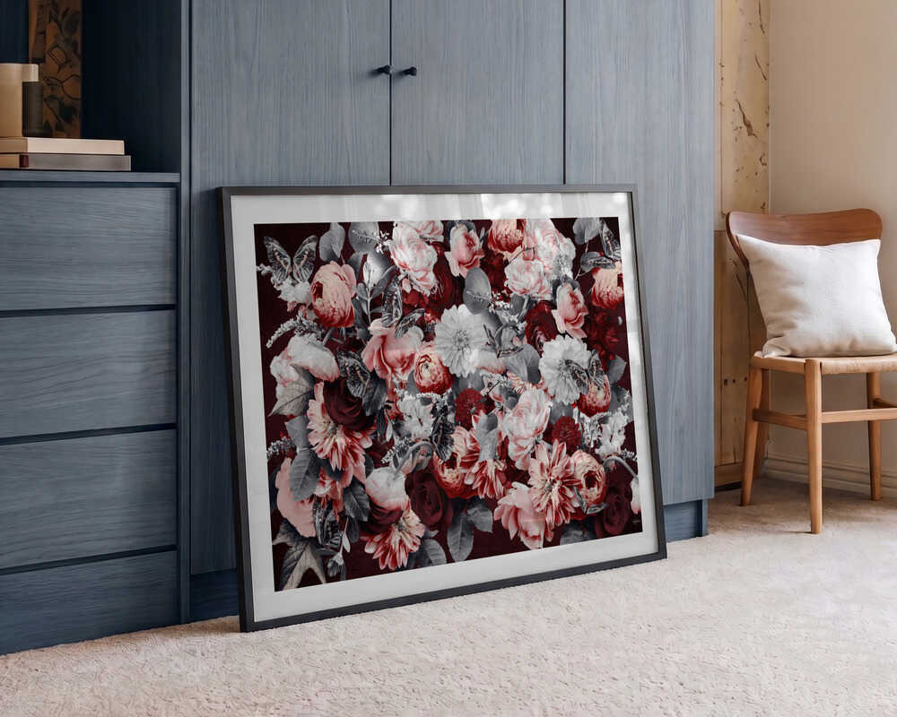Dark Floral Bouquet, arte de Sue Skellern