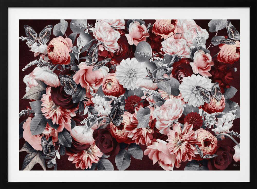 Dark Floral Bouquet, arte de Sue Skellern