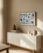 White Blooms And Butterflies, arte de Sue Skellern