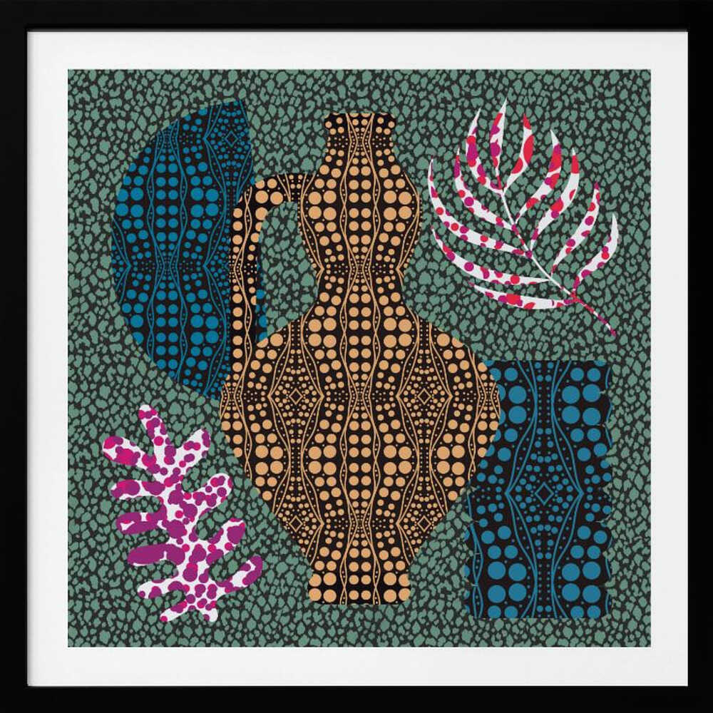 Patterned Pitcher Still Life, arte de Little Dean