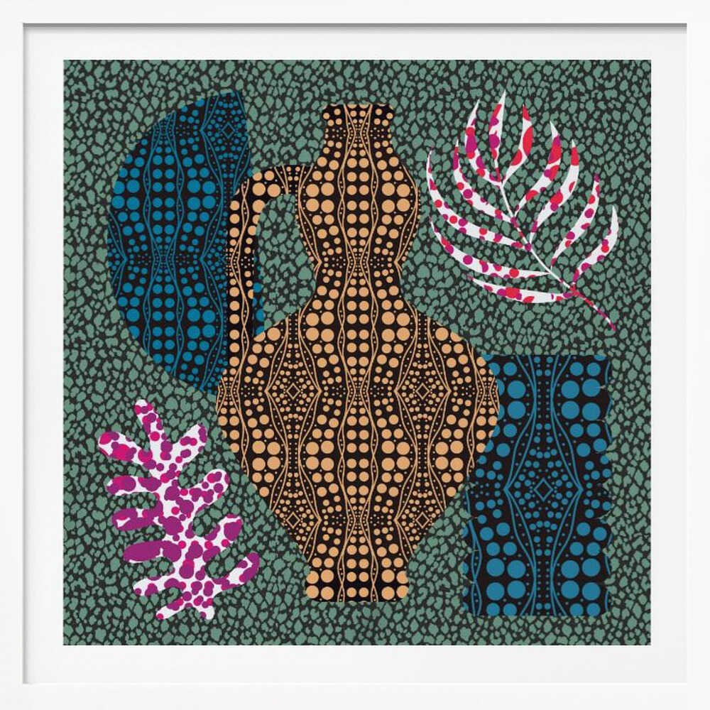 Patterned Pitcher Still Life, arte de Little Dean