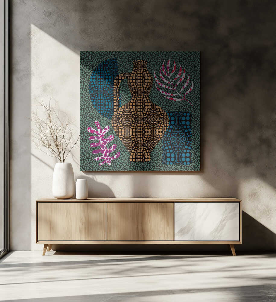 Patterned Pitcher Still Life, arte de Little Dean
