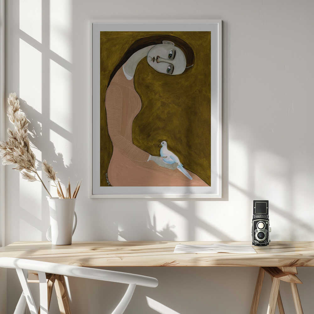 Serene Woman and Dove, arte de Sharyn Bursic