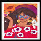 Modern Autumn portrait Woman with Cat, arte de Caroline Bonne Müller