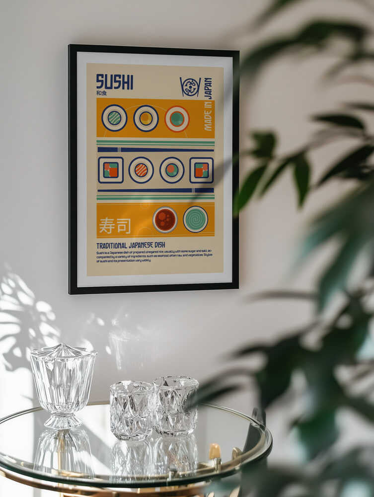 Sushi Japanese Food Print, arte de Retrodrome