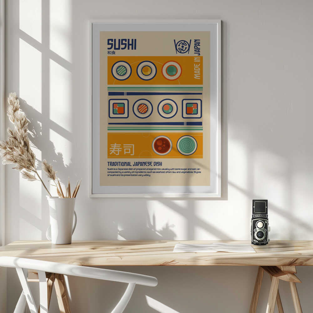Sushi Japanese Food Print, arte de Retrodrome