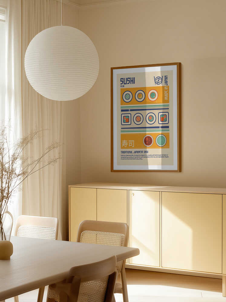 Sushi Japanese Food Print, arte de Retrodrome