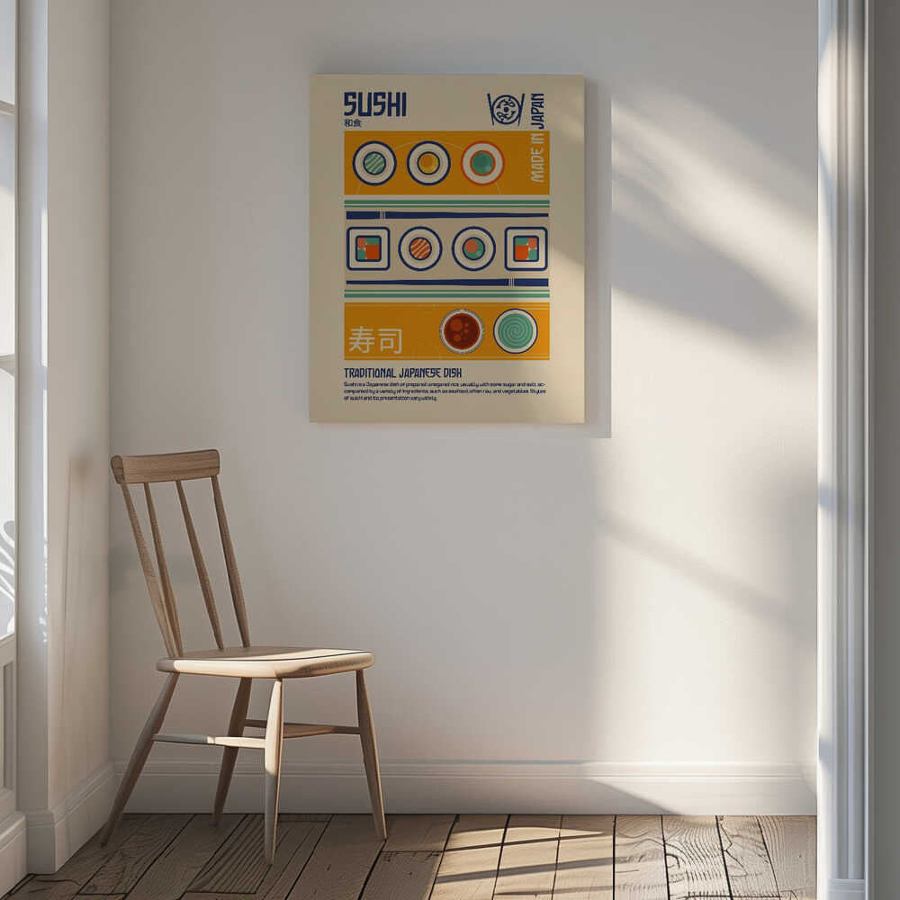 Sushi Japanese Food Print, arte de Retrodrome