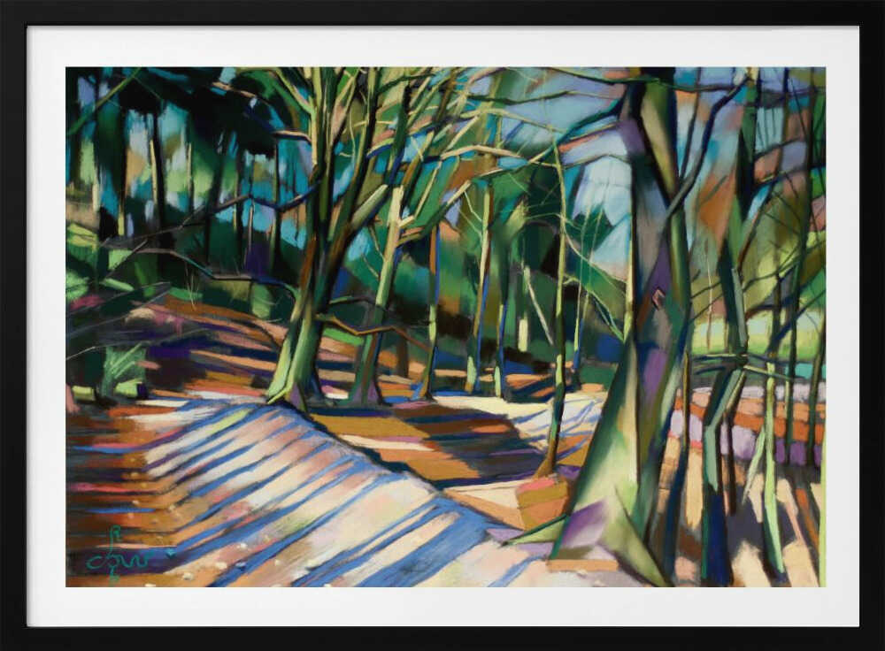 Sunny Forest Path, arte de Corné Akkers