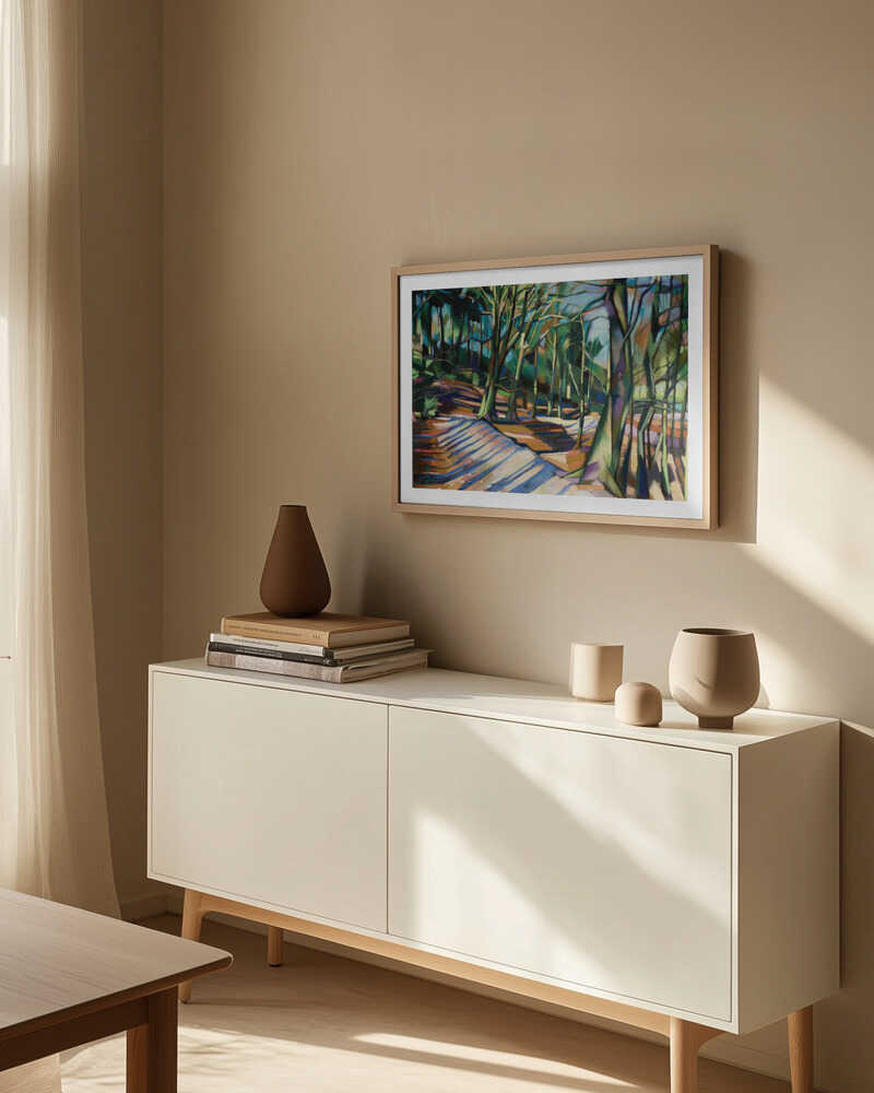 Sunny Forest Path, arte de Corné Akkers
