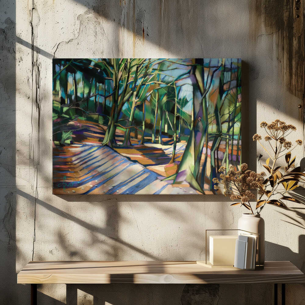 Sunny Forest Path, arte de Corné Akkers