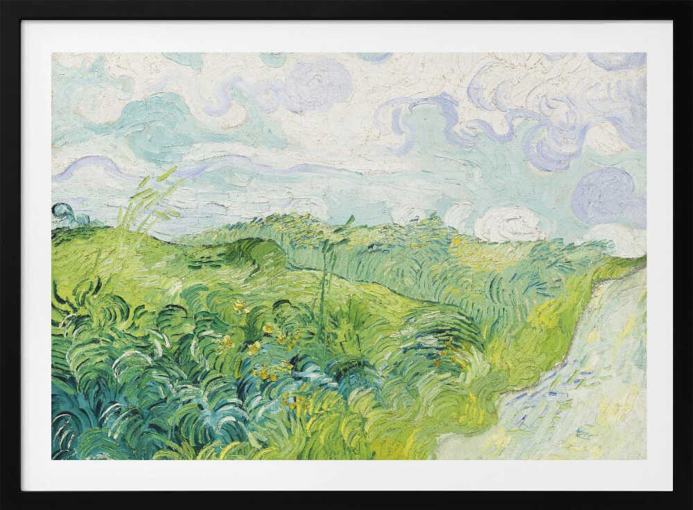 Green Wheat Fields, Auvers (1890) By Vincent Van Gogh, arte de Vincent Van Gogh