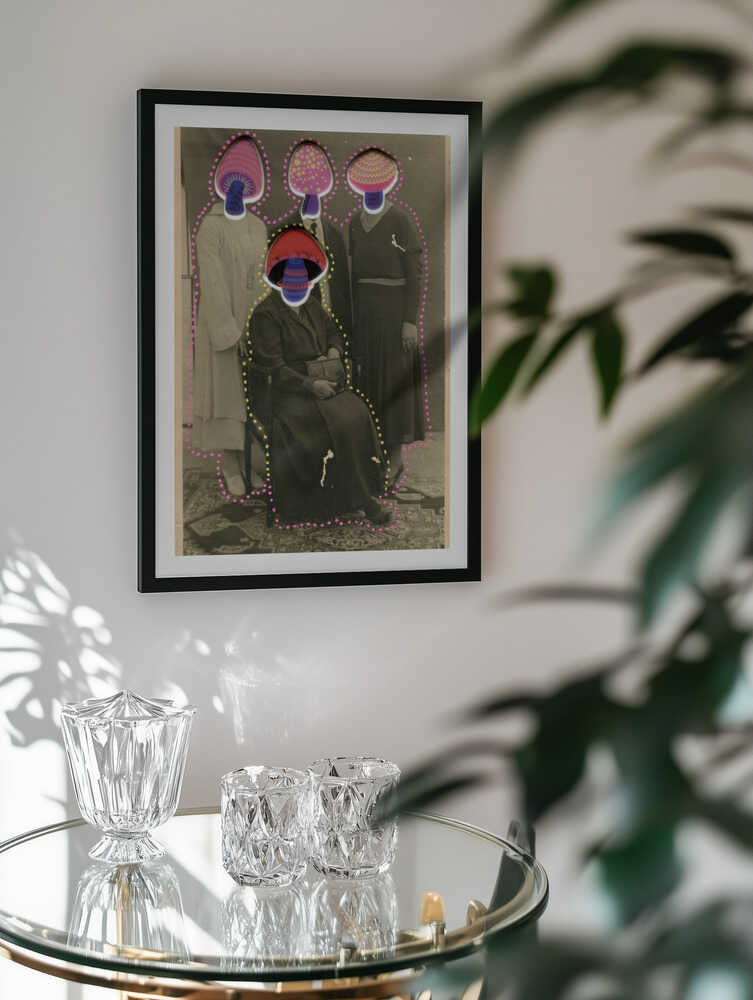 Surreal Mushroom Family, arte de Naomi Vona