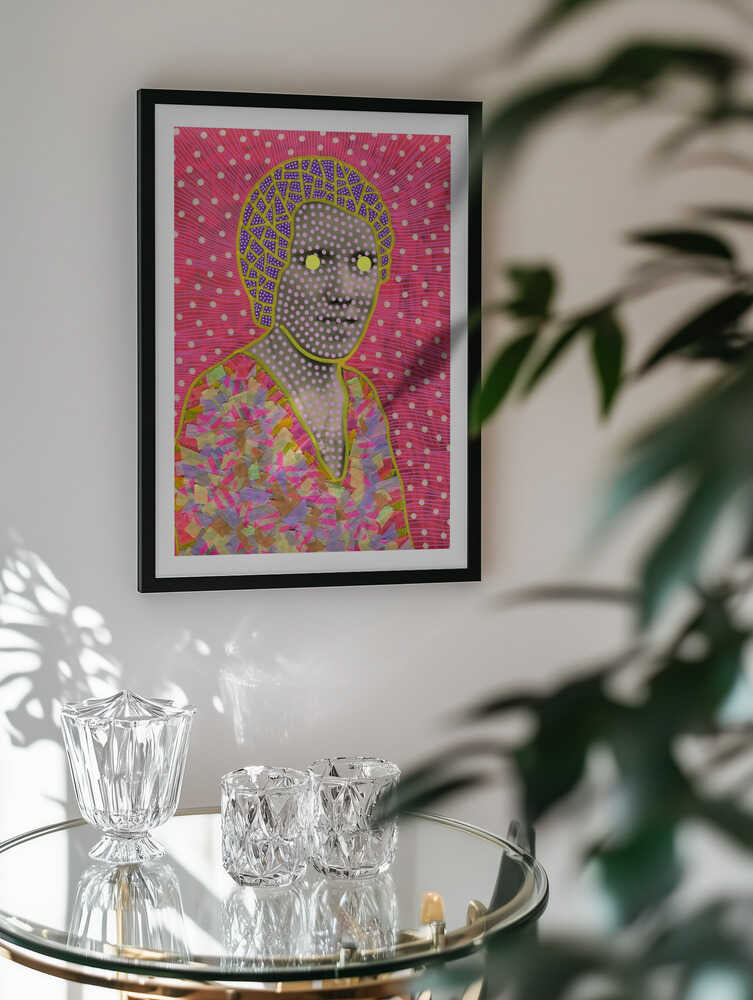 Glowing Polka Dot Portrait, arte de Naomi Vona