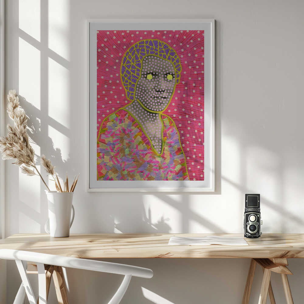 Glowing Polka Dot Portrait, arte de Naomi Vona