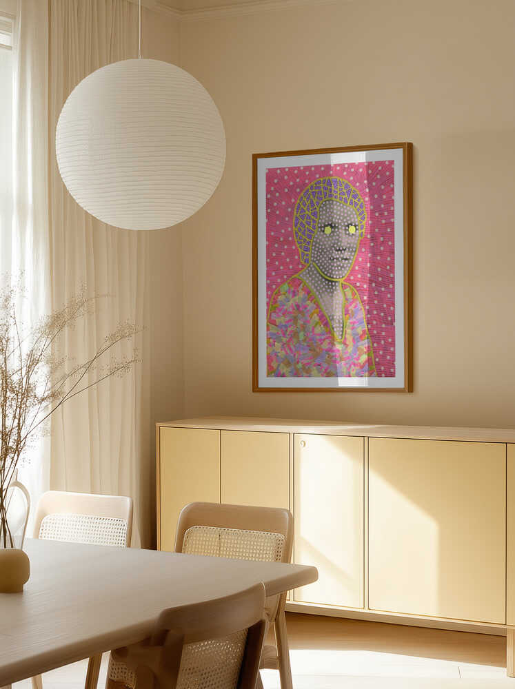 Glowing Polka Dot Portrait, arte de Naomi Vona