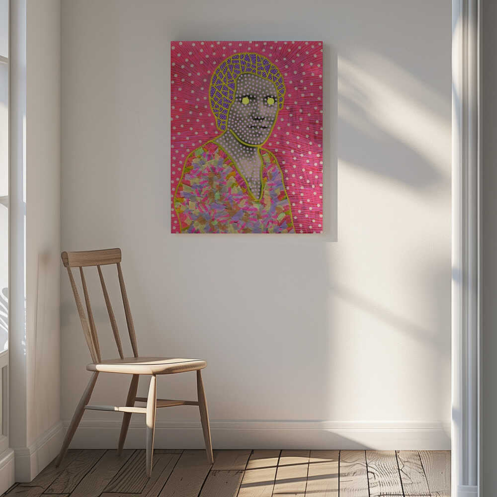 Glowing Polka Dot Portrait, arte de Naomi Vona