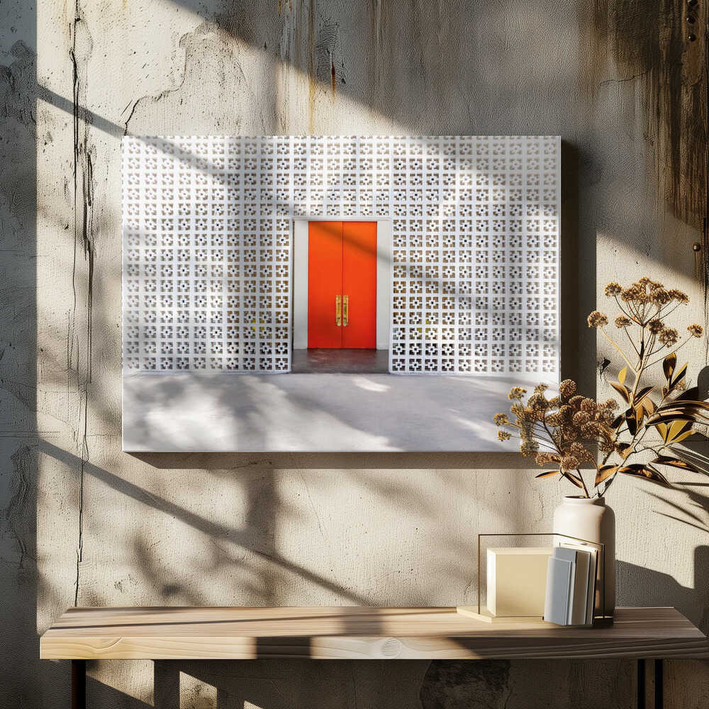 Parker Orange Doors and Breezeblock Wall, arte de Tom Windeknecht