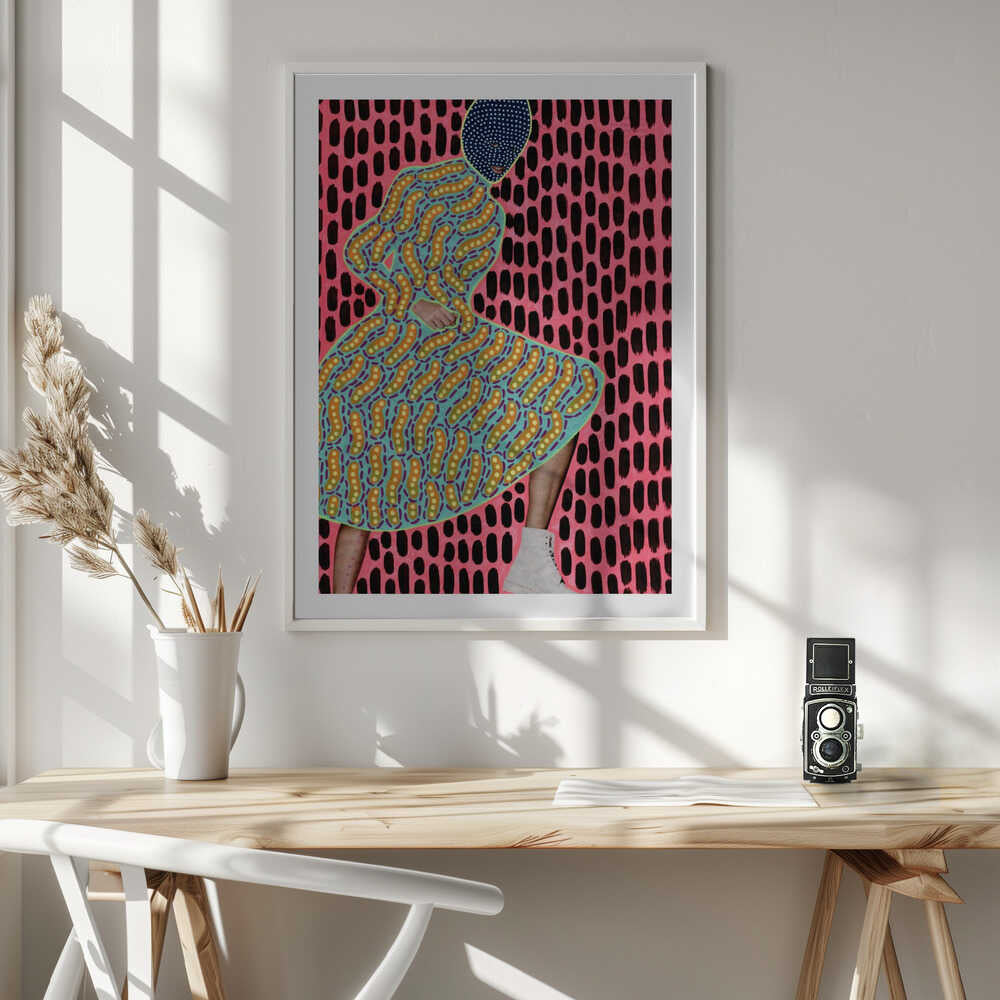 Vibrant Masked Woman, arte de Naomi Vona