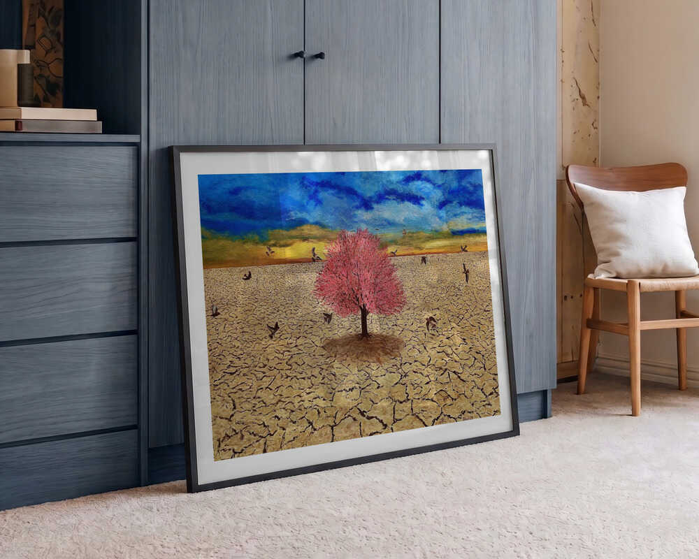 Pink Tree Desert Sky, arte de Tom Blood