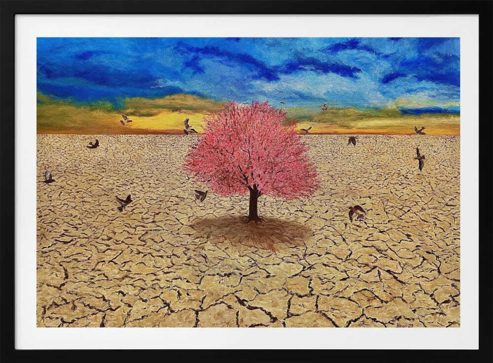 Pink Tree Desert Sky, arte de Tom Blood