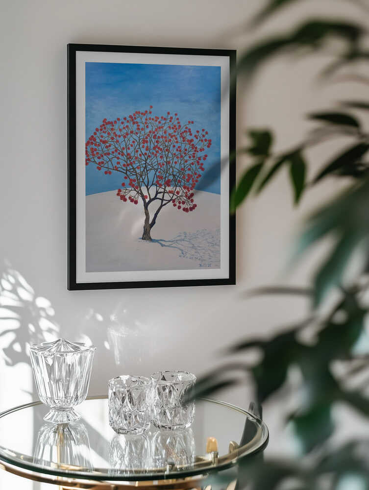 Winter Tree Red Berries, arte de Tom Blood