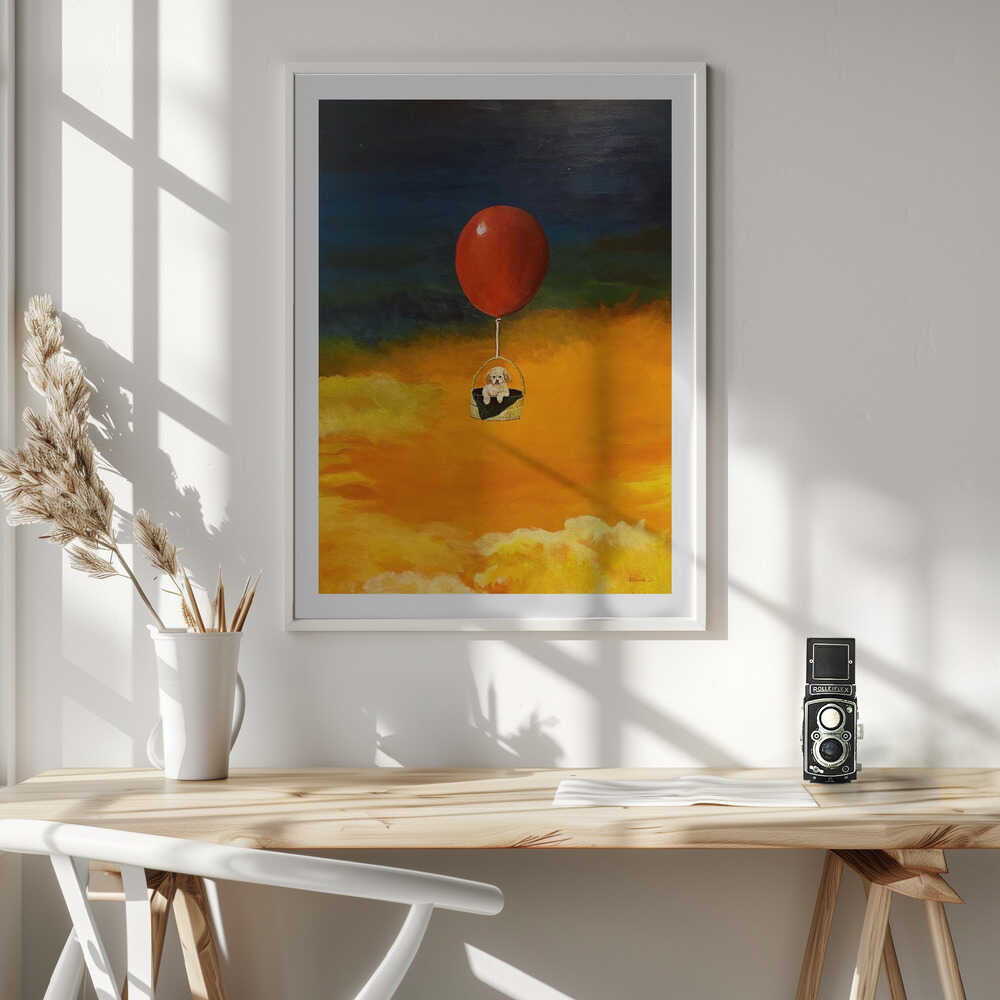 Flying Puppy Balloon, arte de Tom Blood