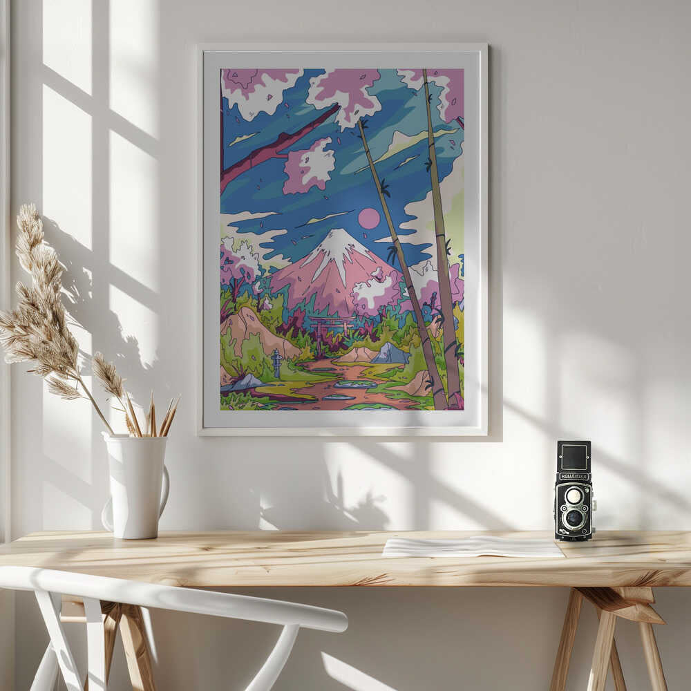 Mount Fuji Cherry Path, arte de Stephen Wade