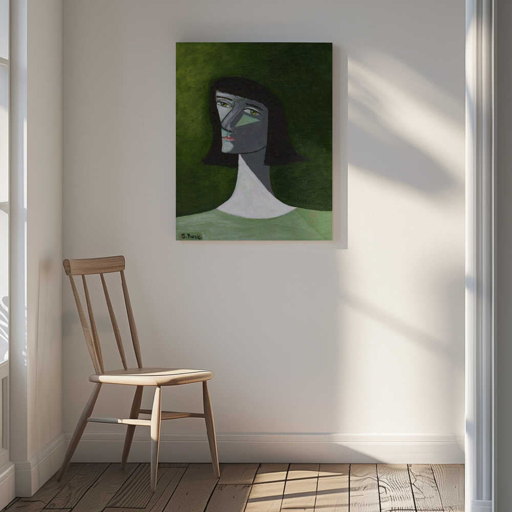 Enigmatic Green Woman, arte de Sharyn Bursic