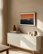 Orange Mountain Sunset, arte de Javier Pardina