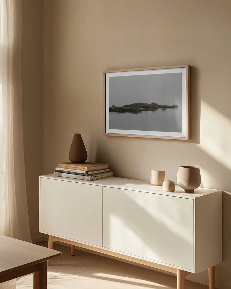 Moon Island Reflection, arte de Javier Pardina