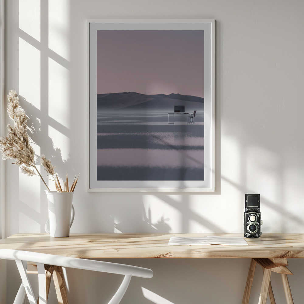 Minimalist Desert Workspace, arte de Javier Pardina
