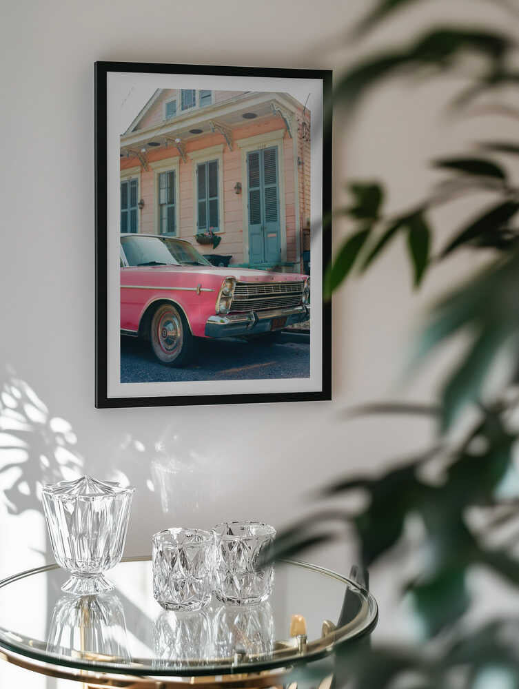 Classic Pink Car House, arte de Bethany Young