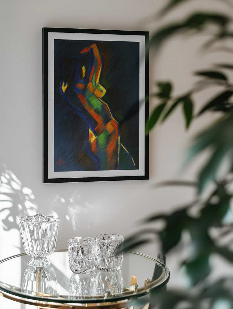 Colorful Abstract Figure, arte de Corné Akkers