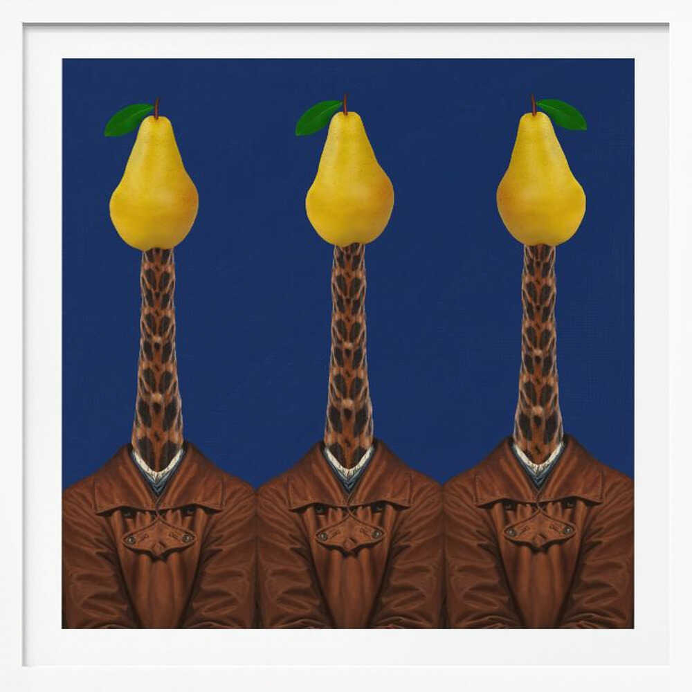 Surreal Pear Gentlemen, arte de Collage Malage
