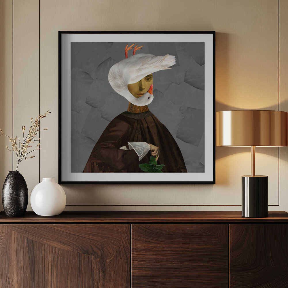 Surreal Goose Portrait, arte de Collage Malage