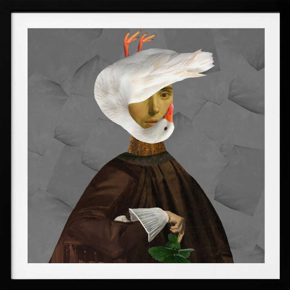 Surreal Goose Portrait, arte de Collage Malage