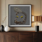 Whimsical Zebra Flowers, arte de Collage Malage